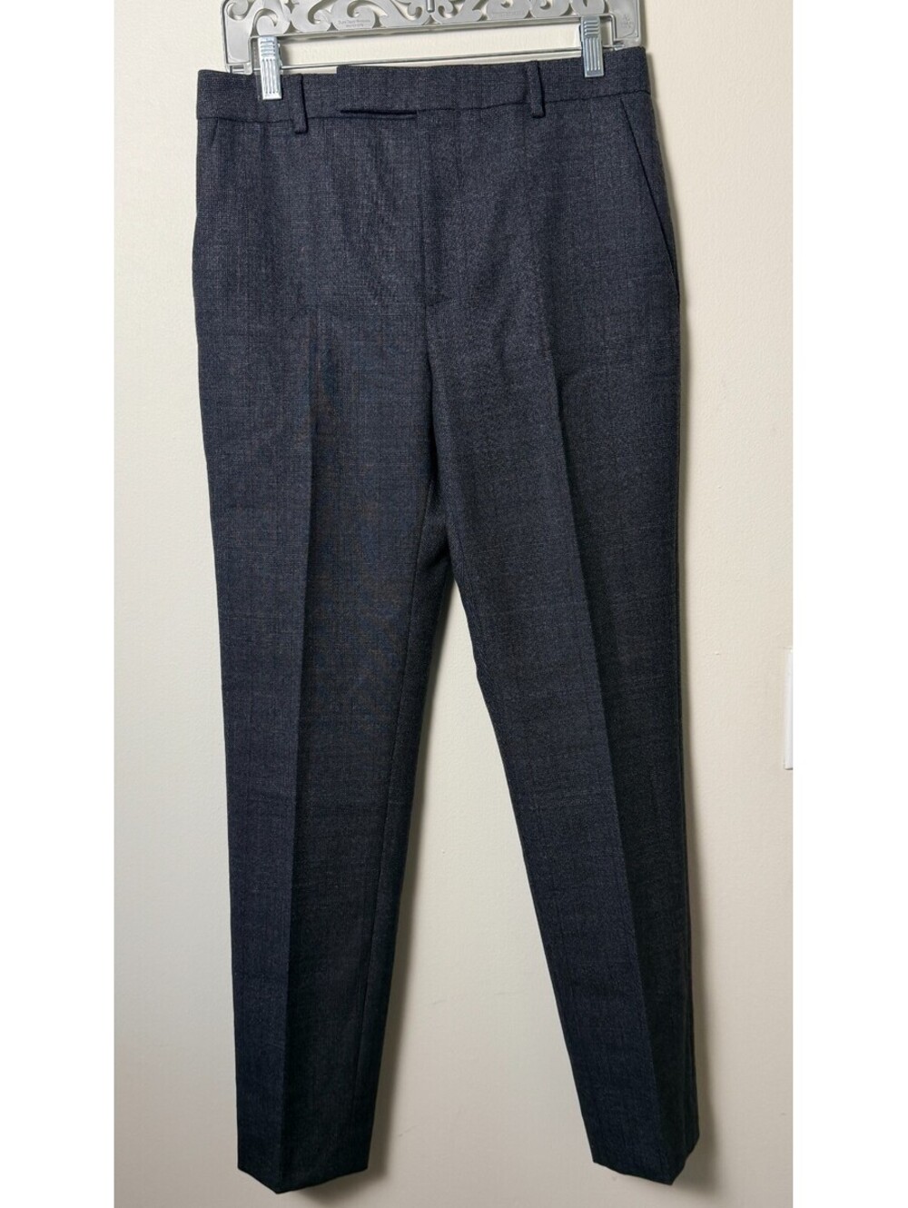 CELINE GLENCHECK TAPERED DRESS PANTS HEDI 44